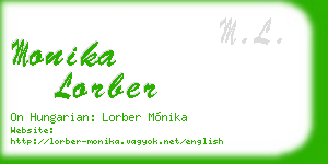 monika lorber business card